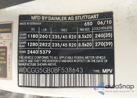 2011 Mercedes-Benz Glk 350 z USA, uszkodzony, nr VIN WDCGG5GB0BF538643